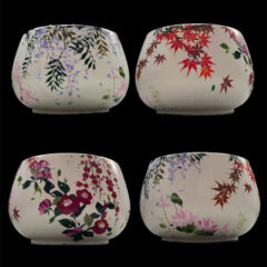 「お酒を愛した方へ、酒器に咲く四季の花」～ご依頼の絵ろうそく～