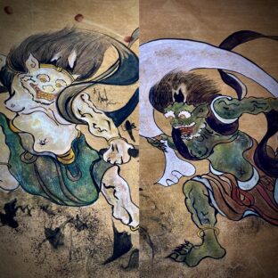 🪵アンティーク家具の扉の修復〜風神雷神が舞う唯一無二のリペアアート